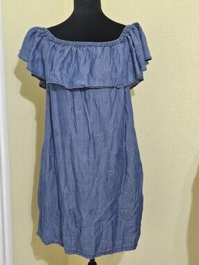 Tommy Bahama Light Blue Off-Shoulder Top